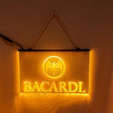 Bacardi LED Bar Sign – Premium Acrylic Neon Style Light (12” x 8”) | Rum Bar, Club, Man Cave Decor