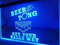 Beer Pong "Get Your Balls Wet" LED Sign - 1st Door Imports
